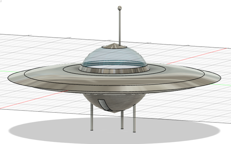 Classic Spaceship Design, Fushion 360, 2020